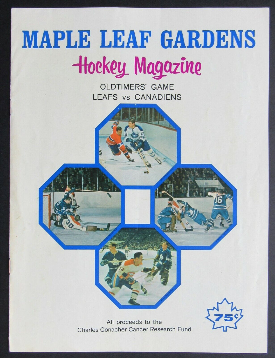 1960 Maple Leaf Gardens NHL Oldtimers Program Leafs Canadiens Maurice Richard