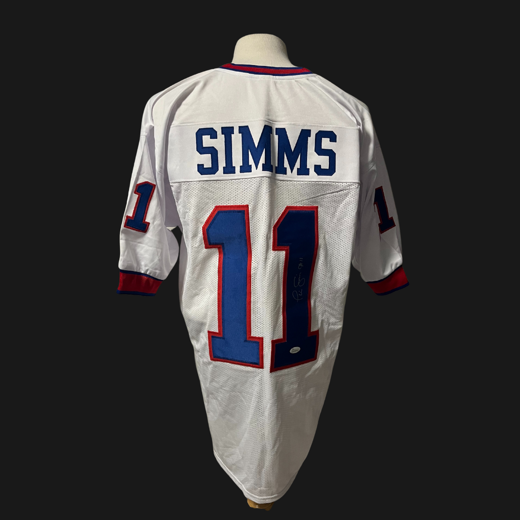 Phil Simms Signed New York Giants Custom Display Jersey Autographed JSA COA