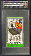 1993 Neil Young All Access Pass World Tour Backstage Pass Icert Authenticated