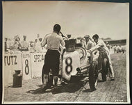 1929 NEA Type 1 Photo Race Car Driver Tony Gulotta Makes A Pit-Stop Vintage