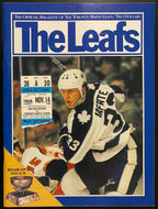 1985 NHL Hockey Maple Leaf Gardens Program Toronto Leafs Bruins + Ticket Stub