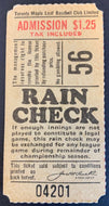 1950's Toronto Maple Leaf Baseball Game Ticket Stub Vintage Maple Leaf Stadium