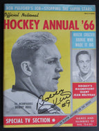1966 Official National Hockey Annual Magazine Autographed By Bobby Hull Cover