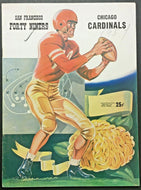 1954 NFL Football Program Kezar Stadium San Francisco 49ers vs Chicago Cardinals