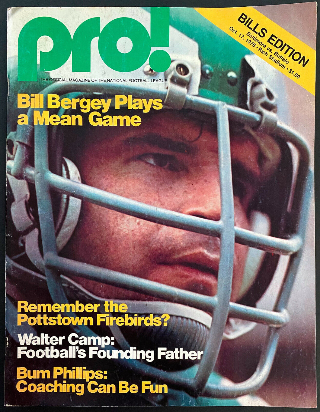 1976 Rich Stadium NFL Football Program Buffalo Bills vs Baltimore Colts Vintage