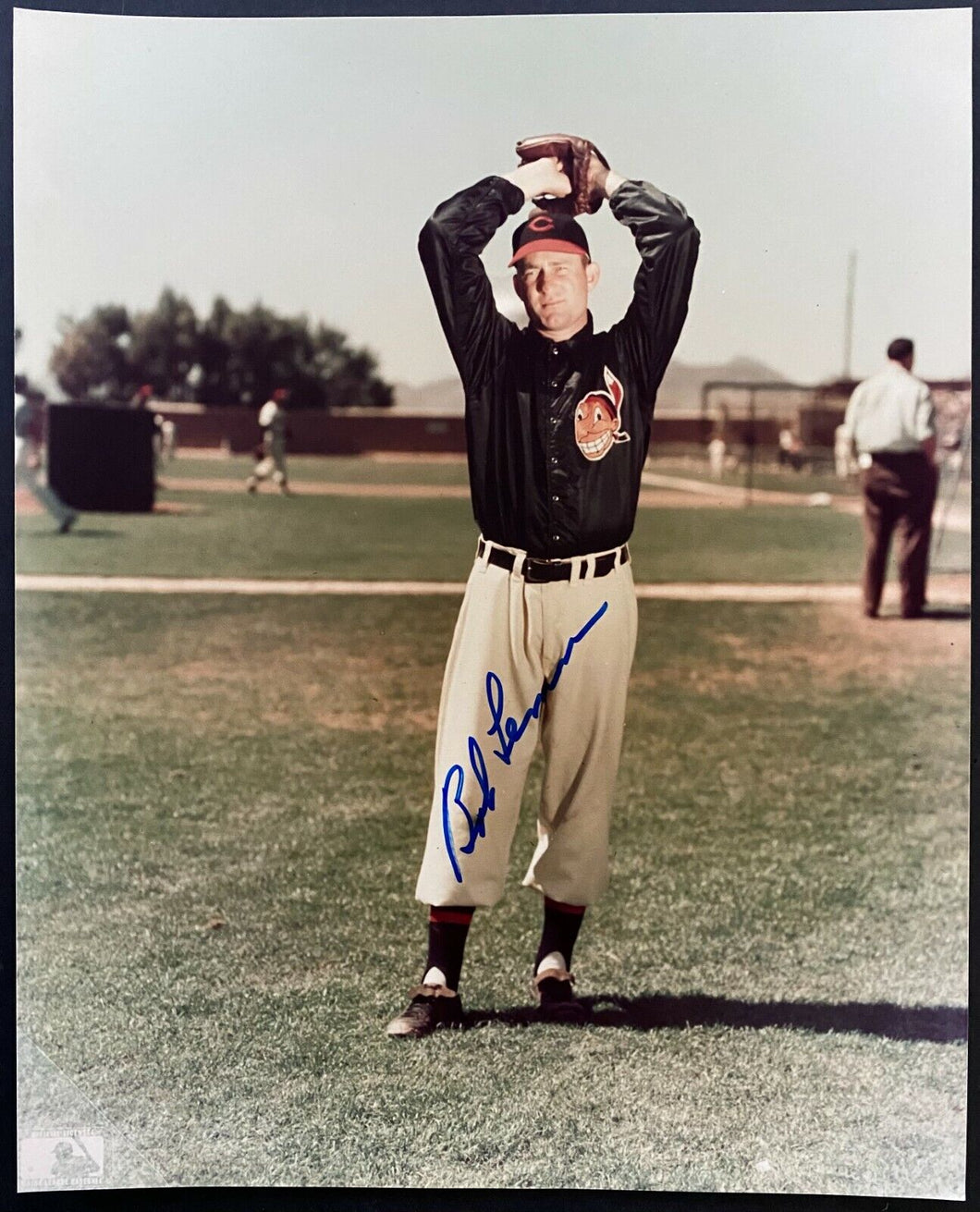 Vintage Signed Baseball Cleveland Indians Pitcher Bob Lemon Autographed Photo