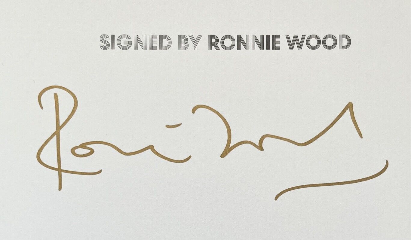 貴重 Ronnie Wood 直筆サイン 2020 Ron Wood ストーンズ Ronnie WOOD Art Hand Signed Serigraph Lithograph Solo II ROLLING