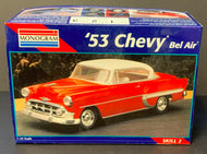 Monogram 1953 Chevy Bel Air Scale 1:25 Model Car Kit Vintage