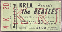 Load image into Gallery viewer, 1966 Dodger Stadium Beatles Slabbed Concert Ticket Green Authenticated iCert
