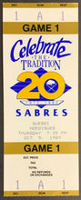 Load image into Gallery viewer, 1989 Buffalo Sabres Hockey NHL Promo Ticket Quebec Nordiques Game 1 VTG
