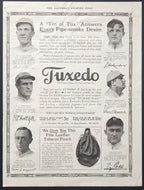 1915 Tuxedo Tobacco Ad Featuring 5 Baseball Hall of Famers MLB Vintage Ty Cobb