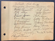 1933-34 Detroit Red Wings Team Signed Sheet x18 Autographed Cooney Weiland JSA