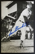 Vintage Lew Burdette Signed Baseball Photo Postcard Rare Autographed Braves