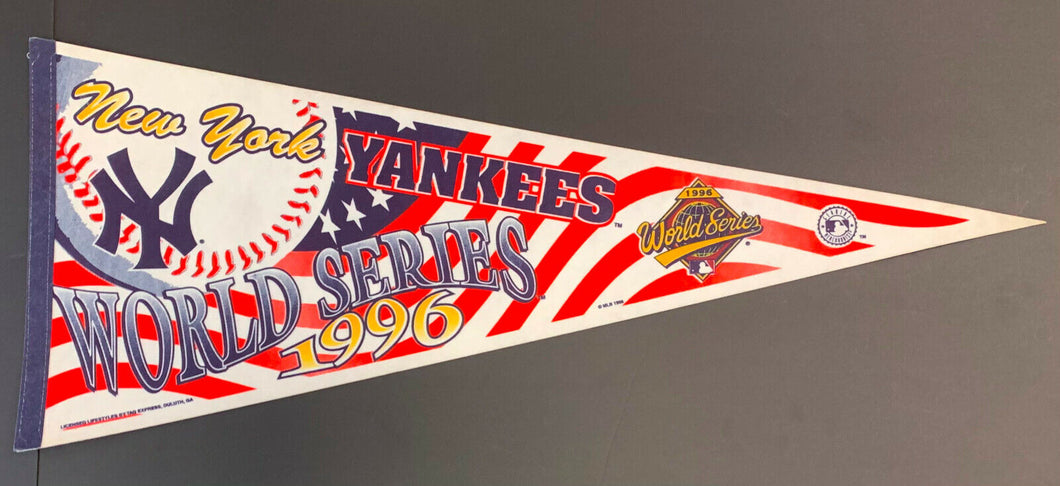 1996 World Series New York Yankees Full Size Vintage Pennant