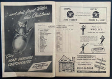 Load image into Gallery viewer, 1943 Montreal Forum NHL Hockey Program Canadiens vs Toronto Maple Leafs O&#39;Connor
