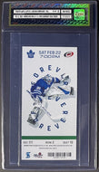 2020 David Ayres Carolina Hurricanes Toronto Maple Leafs Full Ticket NHL iCert