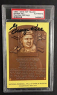 George Kell Signed Hall Fame Plaque Postcard PSA DNA Authentic Vintage Baseball