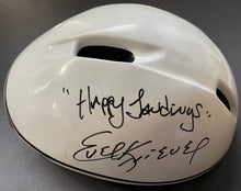Load image into Gallery viewer, Evel Knievel Signed + Inscripted Bicycle Helmet JSA COA Celebrity Autographed
