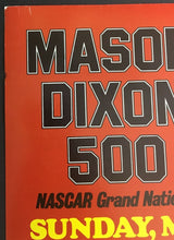 Load image into Gallery viewer, 1977 NASCAR Racing Advertising Display Dover Downs Speedway Mason Dixon 500
