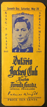 Load image into Gallery viewer, 1949 Kings Plate 90th Running Racing Program Woodbine Racetrack EP Taylor Wins
