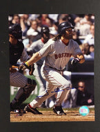 Johnny Damon Autographed Baseball Photo Boston Red Sox Signed Picture MLB