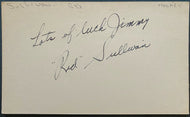 Red Sullivan Autographed Index Card JSA  Authenticated NHL Hockey Vintage