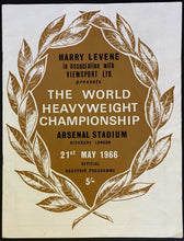 Load image into Gallery viewer, 1966 Vtg Boxing Program Muhammad Ali Cassius Clay TKOs Henry Cooper in London
