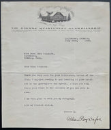 1939 Dr. Allan Roy Dafoe Signed Letter The Dionne Quintuplets Autographed Memo