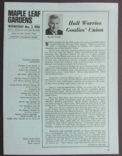 Load image into Gallery viewer, 1966 Maple Leaf Gardens NHL Program Insert + Ticket Stub - Toronto vs Montreal
