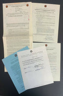 1983-84 NHL Hockey Ducument Lot x5 Dave Hutchison Contract Toronto Maple Leafs