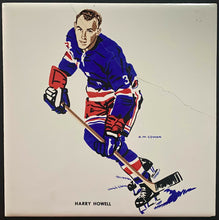 Load image into Gallery viewer, 1962-63 H.M. Cowan Screen Art NHL Hockey Ceramic Tile HOFer Harry Howell Vintage

