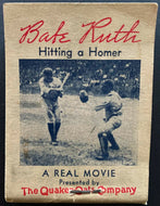 1934 Babe Ruth Quaker Oats Moviescope Premium Booklet Vintage Baseball Yankees