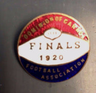 1920 Dominion of Canada Football Association Finals Soccer Press Pin Vintage