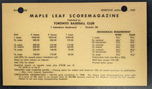 Load image into Gallery viewer, 1959 Toronto Maple Leafs Baseball International League Program Advertising +
