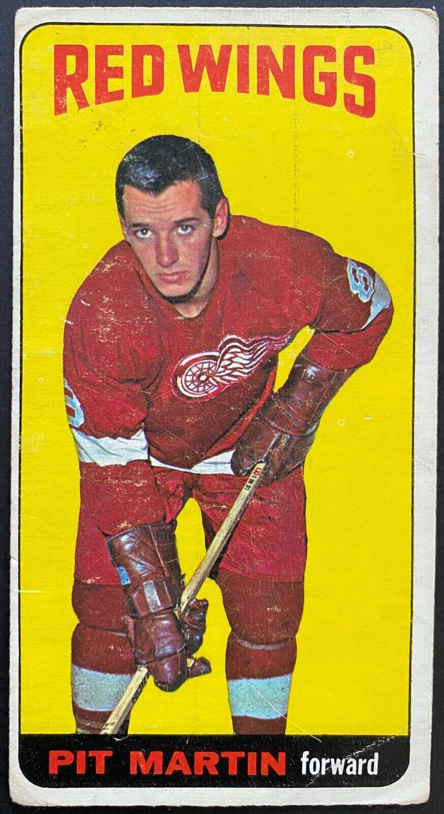 1964-65 Vintage Detroit Red Wings Pit Martin Topps Tallboy NHL Hockey Card