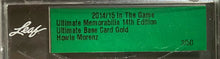 Load image into Gallery viewer, 2014-15 Leaf In The Game Howie Morenz Ultimate Memorabilia Hockey Card Gold
