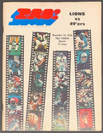 1970 Tiger Stadium NFL Football Program Detroit Lions vs San Francisco 49ers