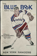 1953-54 New York Rangers NHL Hockey Blue Book Media Guide Rookie Johnny Bower