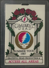 Load image into Gallery viewer, 1987 Grateful Dead Access All Areas Pass Summer Tour iCert
