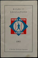 1961 Babe Ruth League Rules Booklet MLB New York Yankees Bambino HOFer Vintage