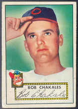Load image into Gallery viewer, 1952 Topps Baseball Bob Chakales #120 Cleveland Indians MLB Trading Card Vintage
