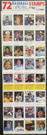 1983 Full Set Fleer Baseball MLB Stamps x4 Sheets X72 Stamps HOFers Vintage