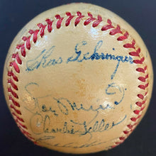 Load image into Gallery viewer, 1951 MLB All Stars + Attendees Multi Signed Autographed Baseball x25 Ty Cobb JSA
