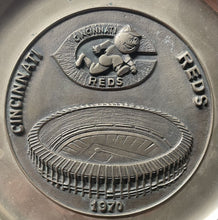Load image into Gallery viewer, 1970 Cincinnati Reds Riverfront Stadium Brass Plate MLB Baseball Team Embossed
