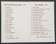 Load image into Gallery viewer, 1966 Hockey Program NHL OldTimers vs Owen Sound Mercury Old Timers Harry Watson
