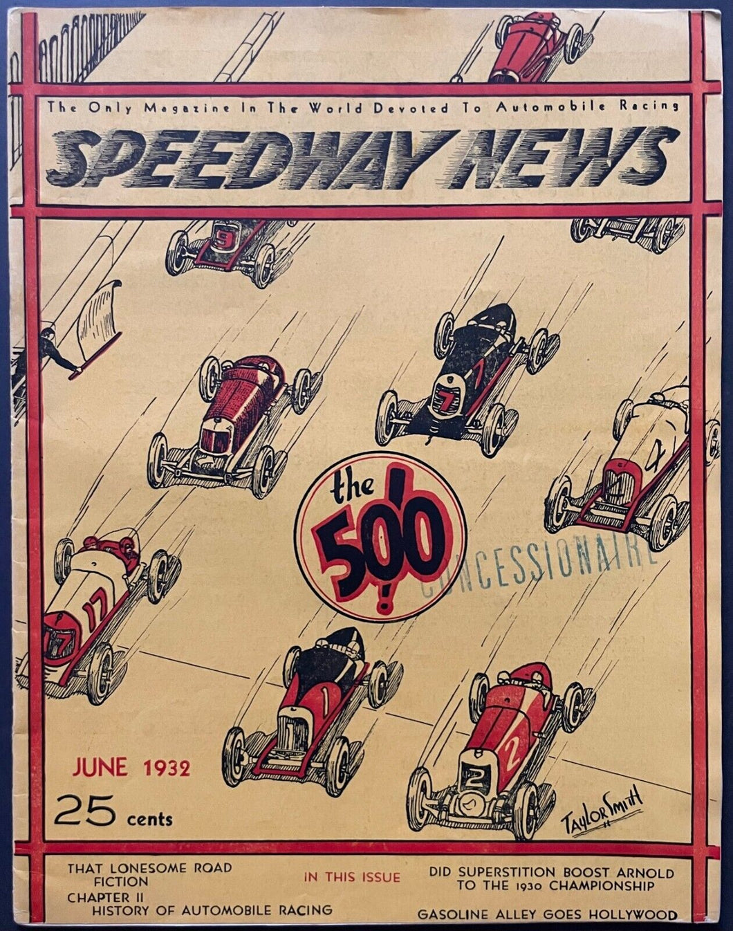 June 1932 Speedway News Racing Magazine Special Indy 500 Issue