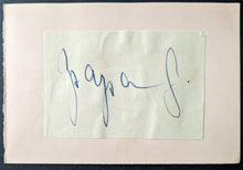 Load image into Gallery viewer, Tyrone Power + Zsa Zsa Gabor Autographed Sheet Signed Page Hollywood Actors LOA
