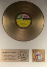 Load image into Gallery viewer, 1967 Jimi Hendrix Experience Gold Record Are You Experienced Vintage Rock &amp; Roll
