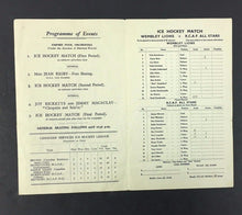 Load image into Gallery viewer, 1946 Hockey Game Wembley Arena Lions vs RCAF All Stars Lineup Paper NHL Players
