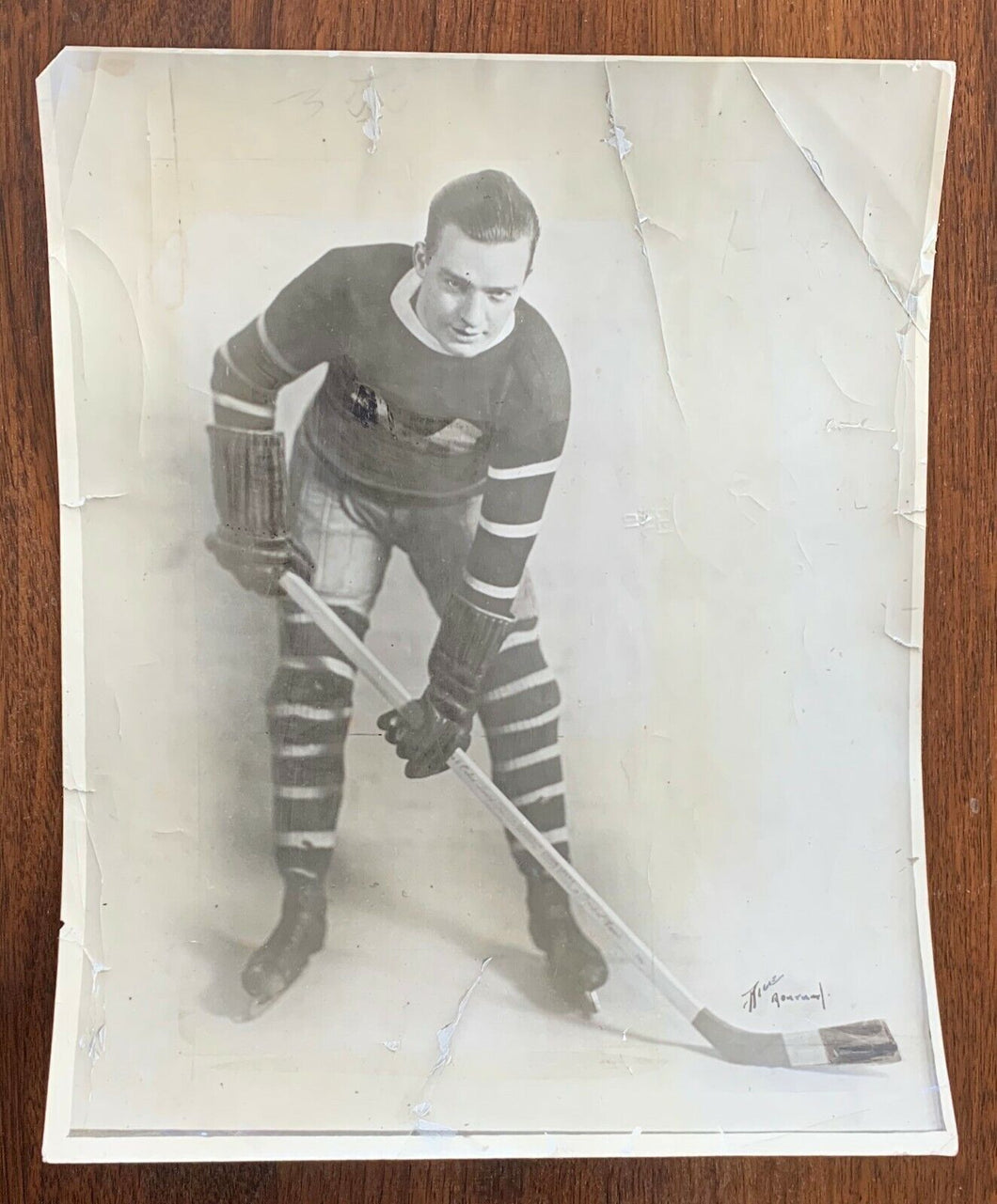 1930 Nels Stewart Montreal Maroons Rice Studios Photo 1960 Topps Hockey Card